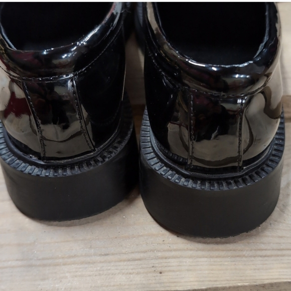 Zara nwt faux patent leather Penny loafers sz 36 - Picture 5 of 8